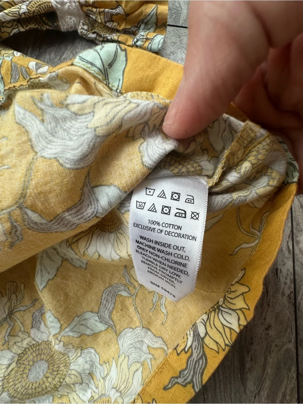 Artisan NY Toddler Girls 3T Mustard Sunflower Floral Boho Peasant Top Cotton